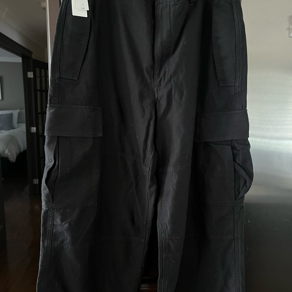 TNA Black Wide Leg Cargo Pants